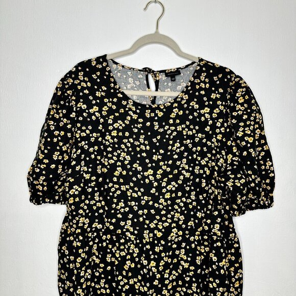 Who What Wear Floral Puff Sleeve Linen Blend Maxi Dress Size XXL NWOT - Picture 4 of 9